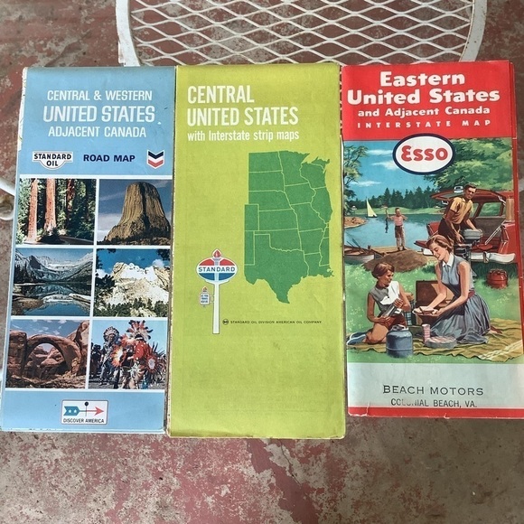Vintage Esso Standard Oil United States Road Maps